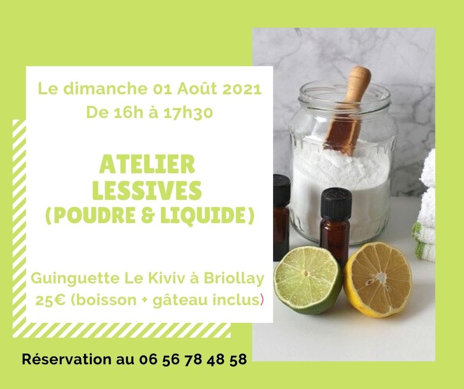 Atelier lessive zéro déchet le Kiviv Briollay