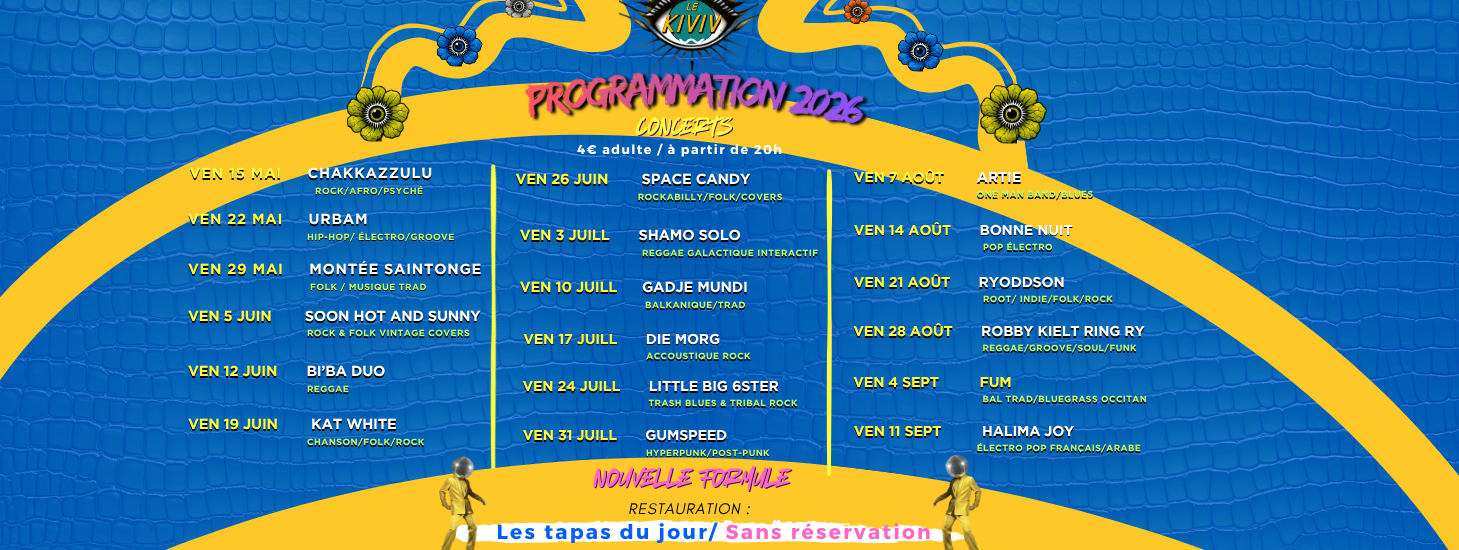 Bannière programmation Le Kiviv 2026